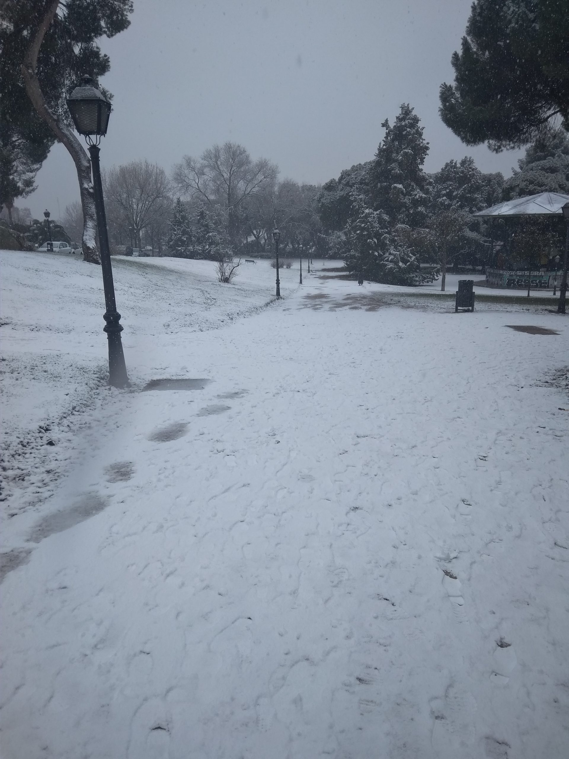 dia de nieve en Madrid